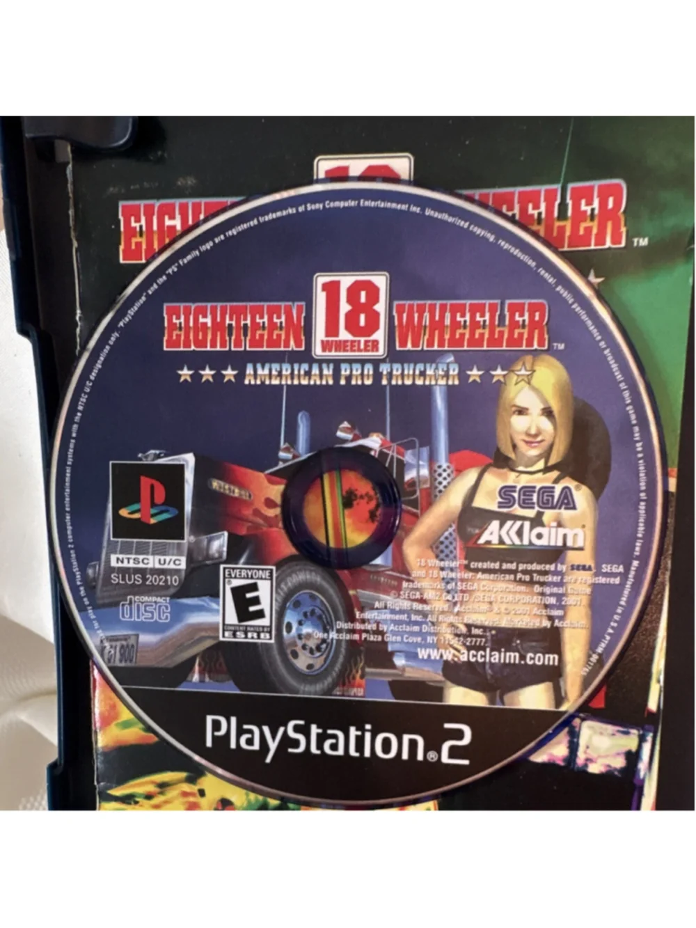 SEGA Acclaim 18-Wheeler: American Pro Trucker PS2 Multiplayer Manual NTSC